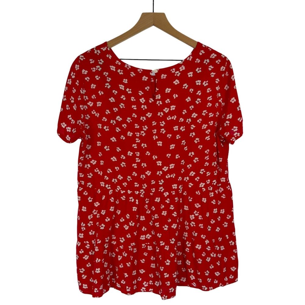 SERAPHINE Nursing Blouse Top Red White Polka Dot Size 14 New Mom Maternity - Picture 2 of 13